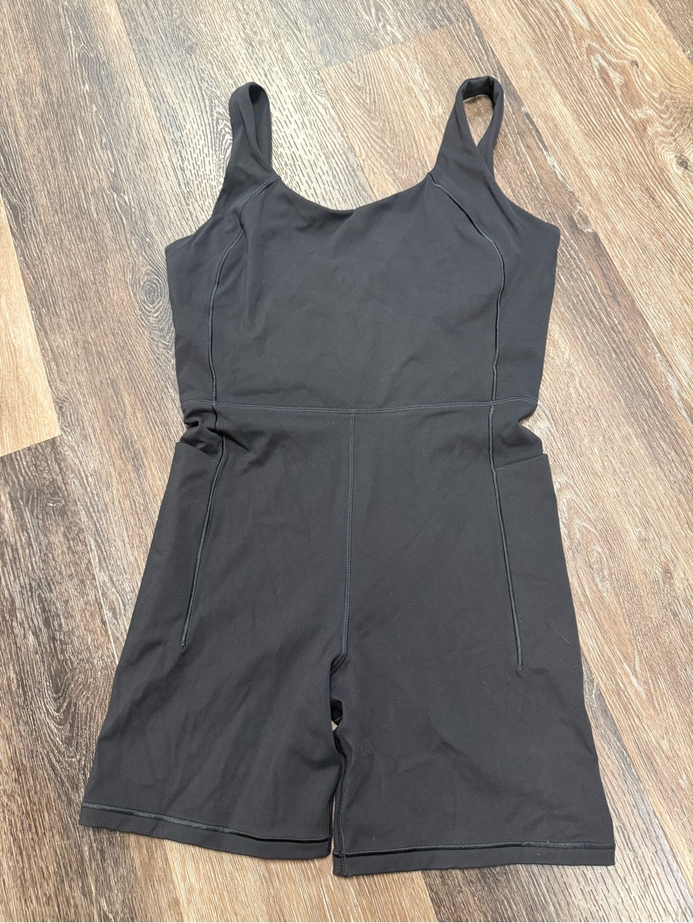 CALIA by Carrie Underwood Black Tank Short Romper - Picture 1 of 3